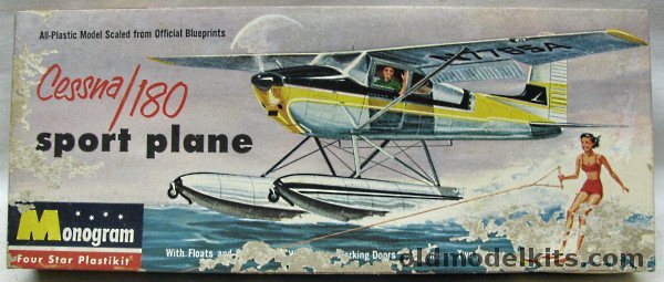 Monogram 1/41 Cessna 180 Sport Plane with Floats, PA26-98 plastic model kit